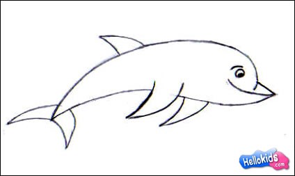 Como desenhar um lindo golfinho livre.