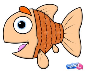 Como desenha um peixe engraçadinho