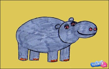 Como desenhar um hipopótamo