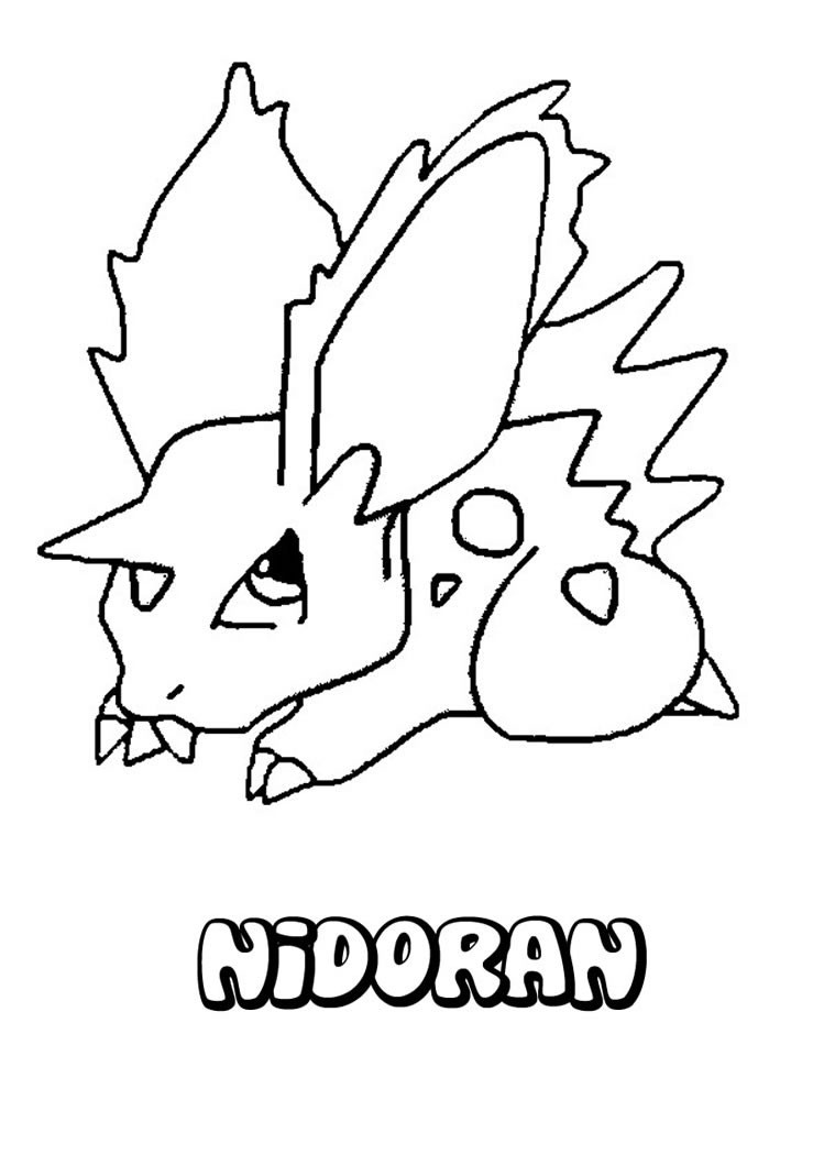 Desenhos para colorir de desenho do pokémon nidorino para colorir  