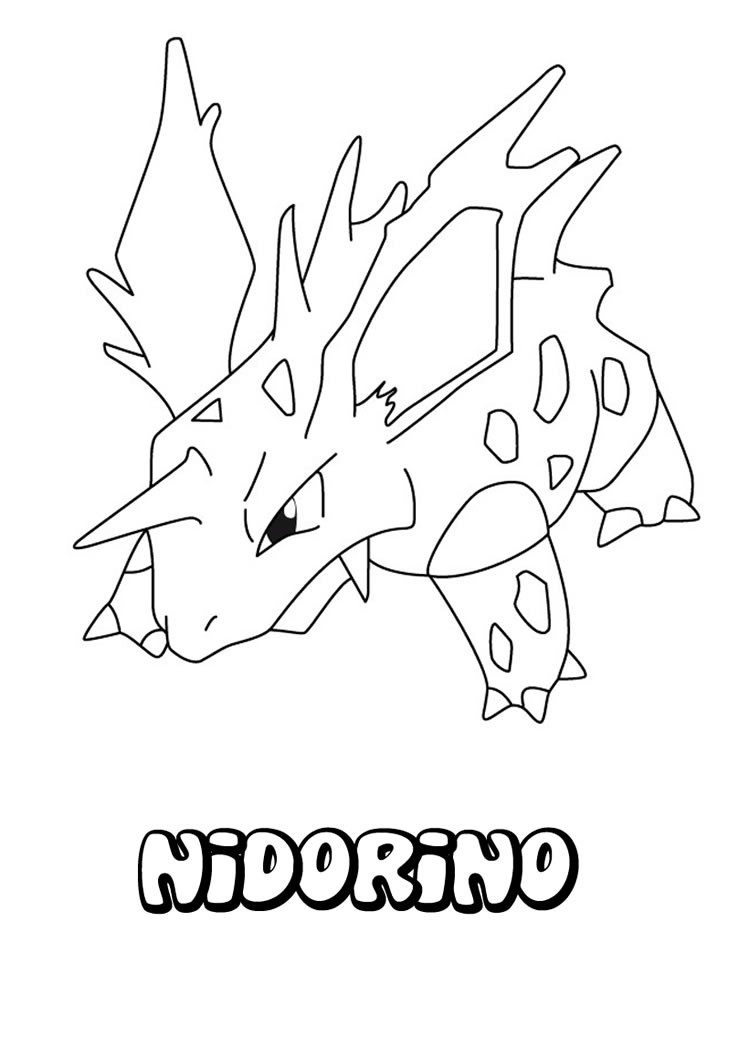 Desenhos para colorir de desenho do pokémon nidorino para colorir  