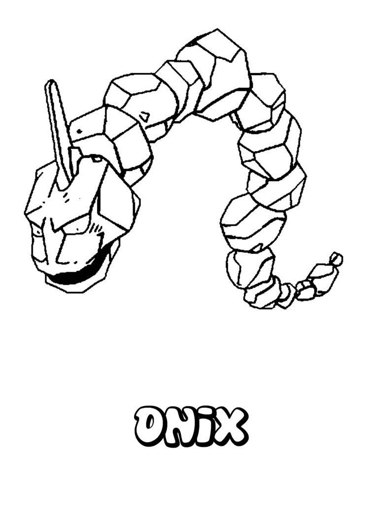 Desenho de Onix de Pokemon para colorir