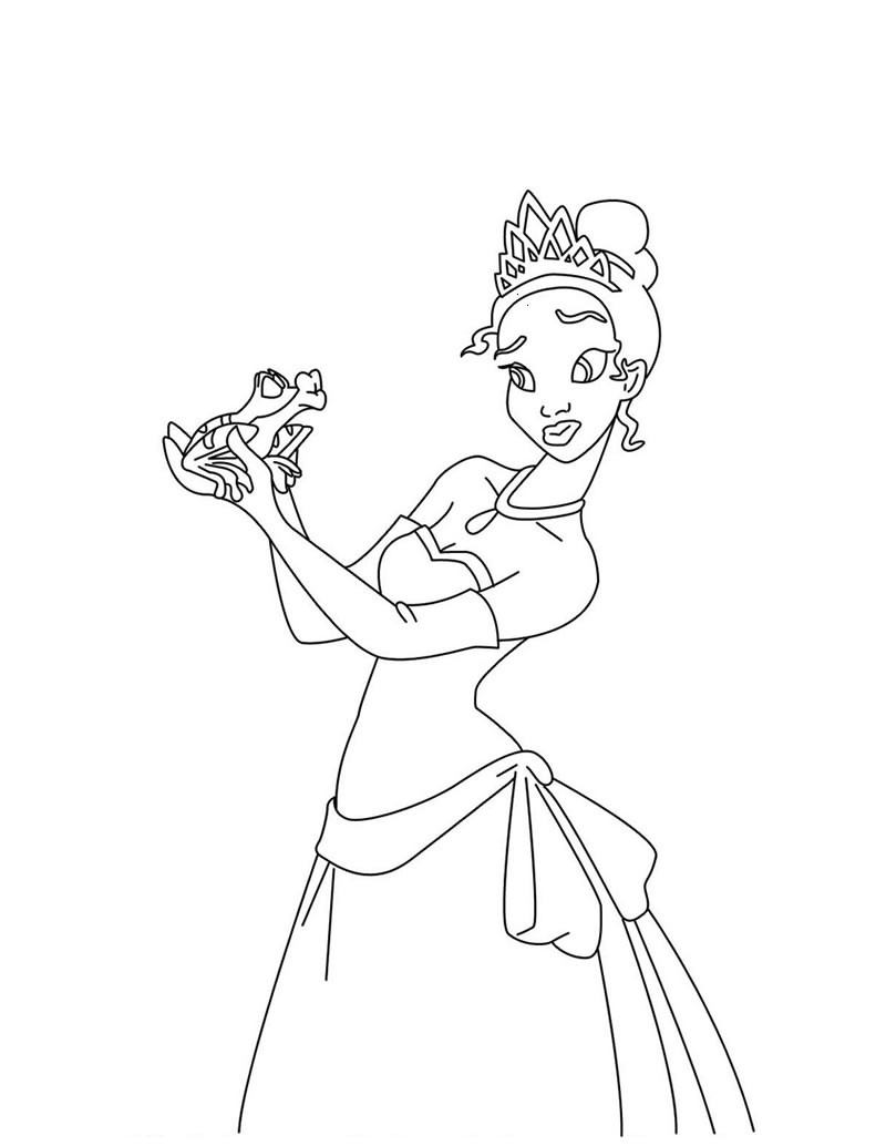 Desenhos para colorir de a princesa e o sapo para colorir 