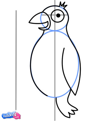 Como desenhar um pinguim