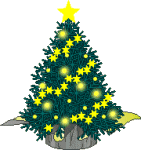 Animações de árvores de Natal enfeitadas