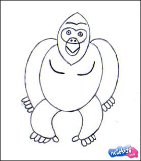 Como desenhar um gorila