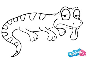 Como desenhar um lagarto