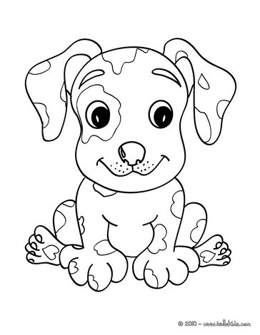 Desenho de cachorro kawaii para colorir