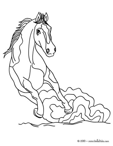 Um extraordinário cavalo selvagem para colorir e imprimir