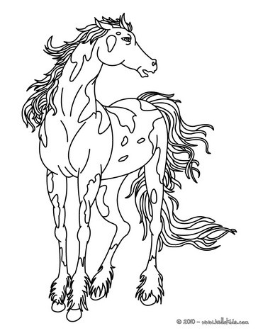 Desenho de desenho de página para colorir de desenho de cavalo