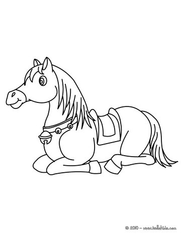 Desenho de Cavalo de criação para colorir