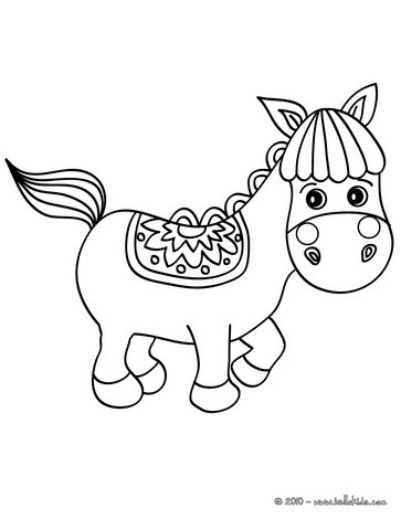 Desenhos de Cavalo Fofo para Colorir e Imprimir 