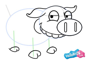 Como desenhar um porco