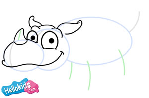 Como desenhar um rinoceronte