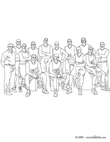 Desenhos para colorir de desenho de um time de basquete com o seu ...