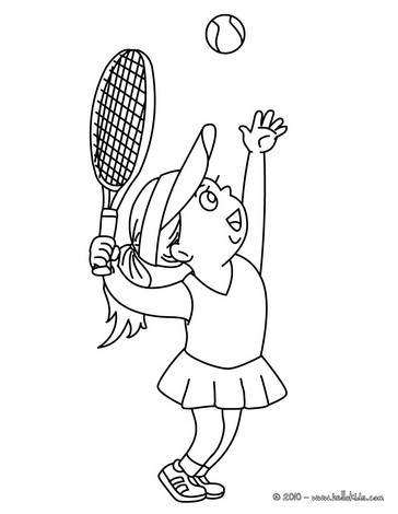 Desenhos para colorir de desenho de um jogador de tênis pronto pro