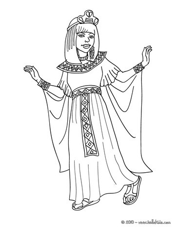 Desenho de Princesa do Egito para colorir