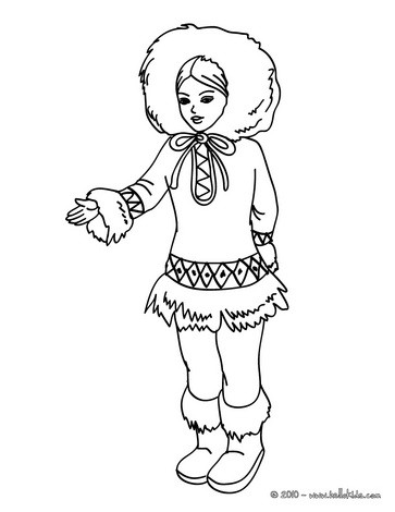 Desenho para colorir - Princesa com o esquilo!