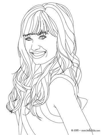 Desenho da Demi lovato kawai para colorir