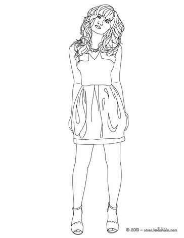 Desenho para colorir da Demi Lovato