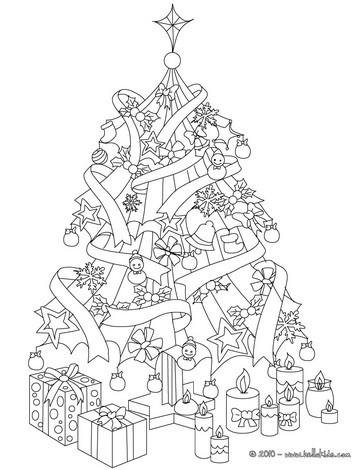 Desenhos de Árvore de Natal para Pintar e Colorir - Tudo Para Colorir