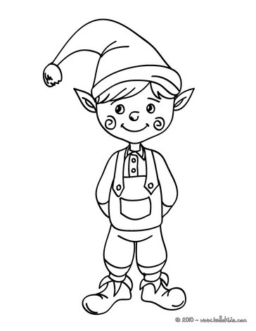 Desenho e Imagem Papai Noel Duende para Colorir e Imprimir Grátis para  Adultos e Crianças (Meninas e Meninos) 