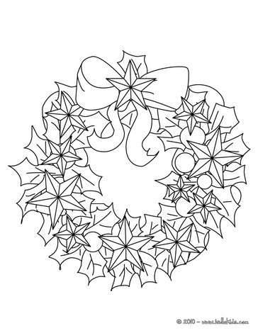 Desenhos para colorir de desenho de uma guirlanda de natal com anjinhos  para colorir 