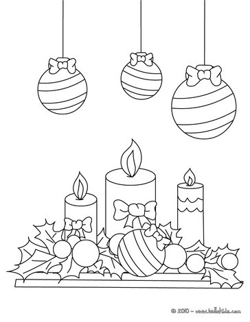 Desenho Natal on Desenho De Velas E Bolas De Natal Para Colorir   Desenhos De Velas
