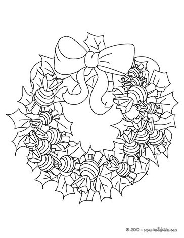 Desenhos para colorir de desenho de uma guirlanda de natal com anjinhos  para colorir 