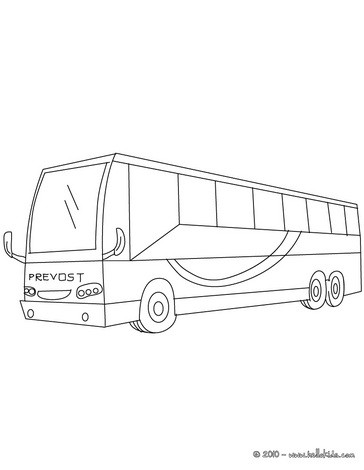 Desenho de um nibus de excurses para colorir