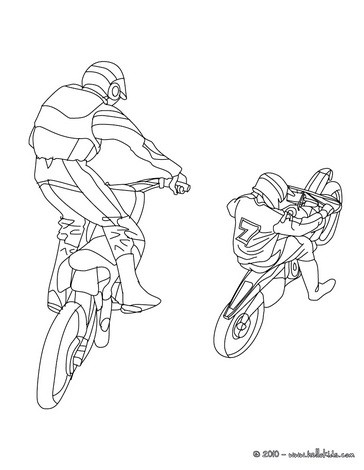 Desenhos para colorir de desenho de praticantes de motocross para