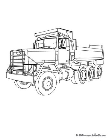 Desenhos para colorir de desenho de um caminhão de transporte para colorir  