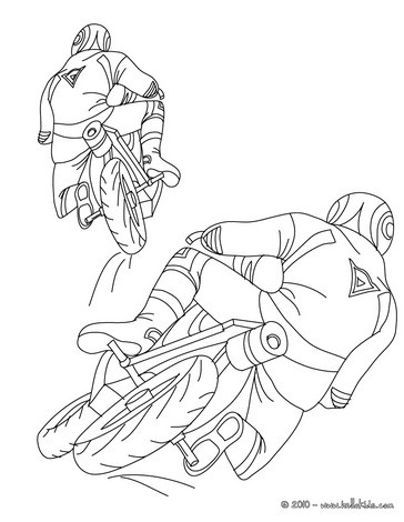 Desenho de Motocross para Colorir - Colorir.com