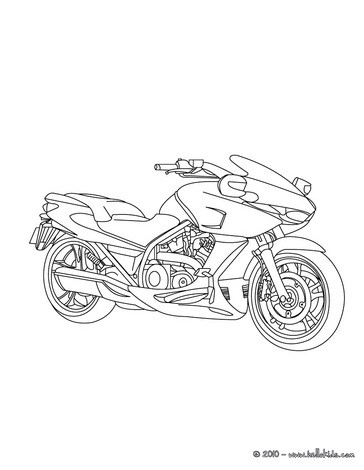 Desenho de moto para colorir