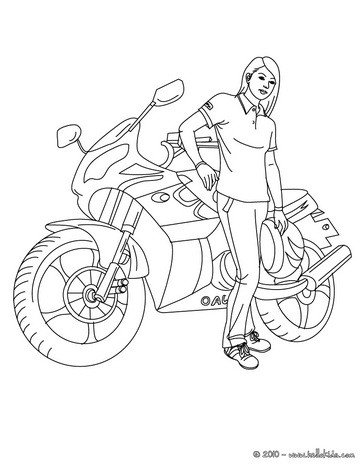 Desenhos para colorir de desenho de uma moto esportiva para colorir online  