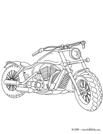 Desenhos para colorir de desenho de motoqueiros com suas harley davidson  para colorir 