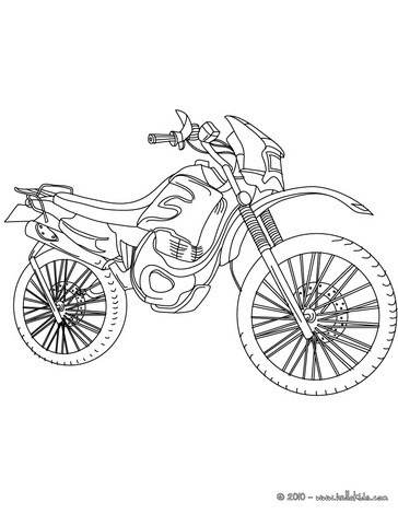 Desenhos para colorir de desenho de uma corrida de motocross para