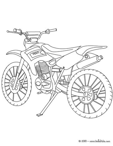 Desenhos de Moto Para Crianças para Colorir e Imprimir