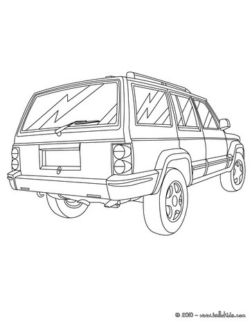 Desenhos para colorir de desenho de uma família com seu carro para colorir  