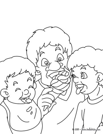 Desenhos para colorir de desenho do franklin comendo um sorvete para colorir  