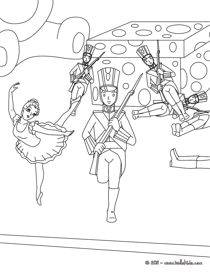 Desenho do conto O Soldadinho de Chumbo para colorir