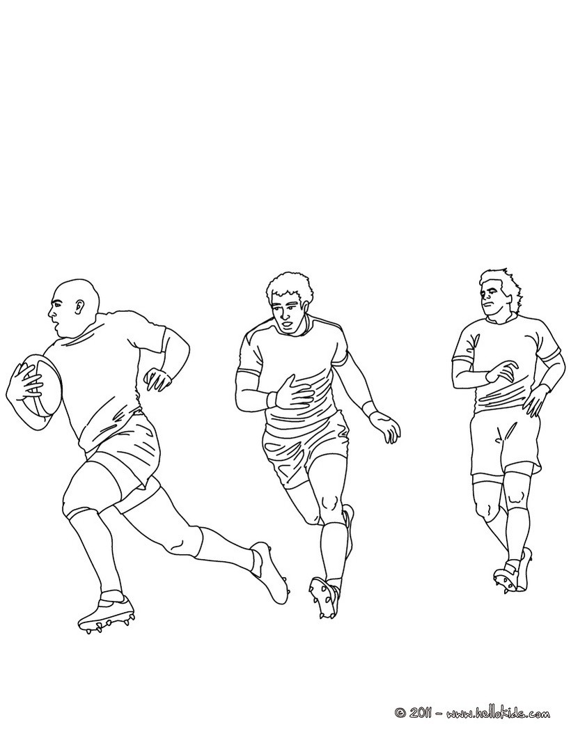 Desenhos Para Colorir De Desenho De Um Jogo De Rugby Para Colorir Online 4187