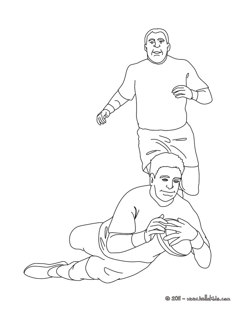 Desenhos para colorir de desenho de um jogo de rugby para colorir