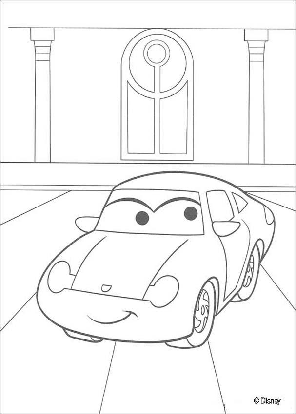 Desenhos para colorir de carros: a corrida entre o mc queen e o chick hicks  