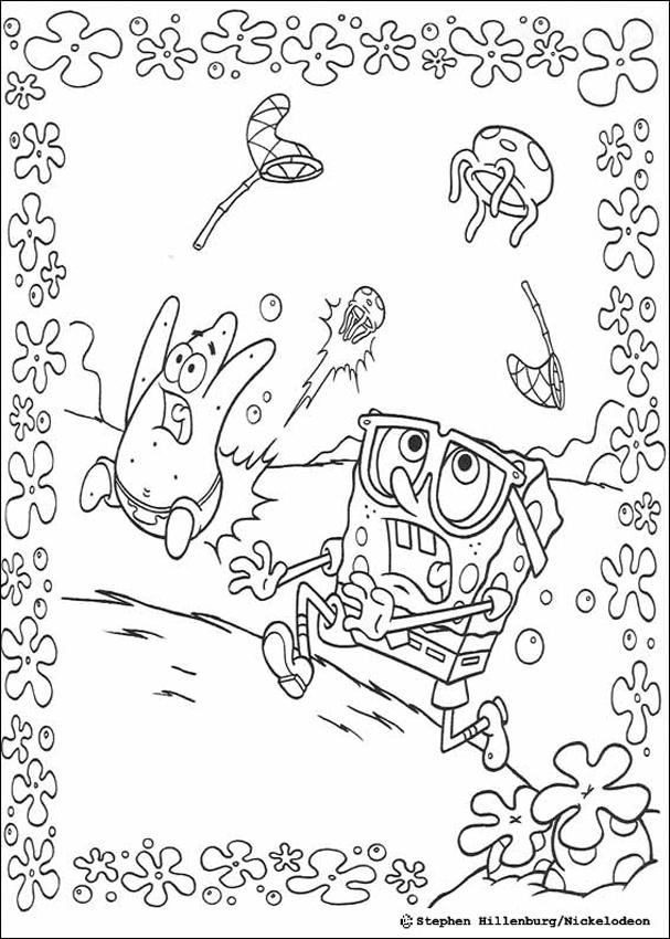 Happy Sponge Bob coloring page