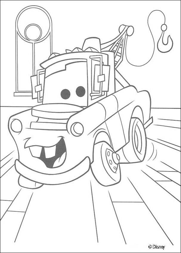 Desenhos para colorir de carros: a corrida entre o mc queen e o chick hicks  