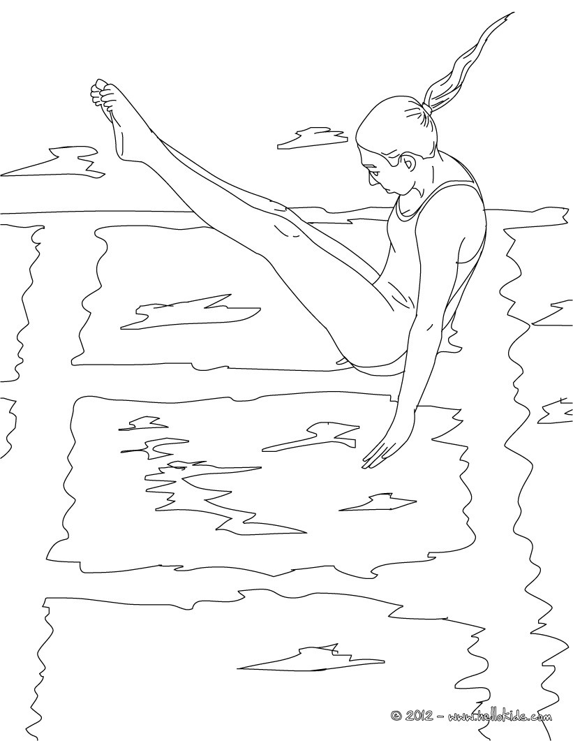 Desenhos para colorir de mergulho jogos olimpicos para colorir -pt