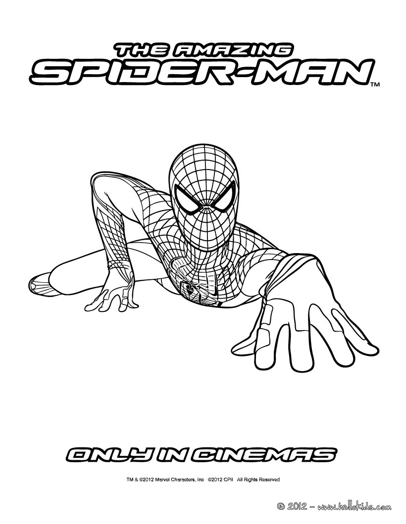 Desenhos para colorir de the amazing spiderman para colorir  