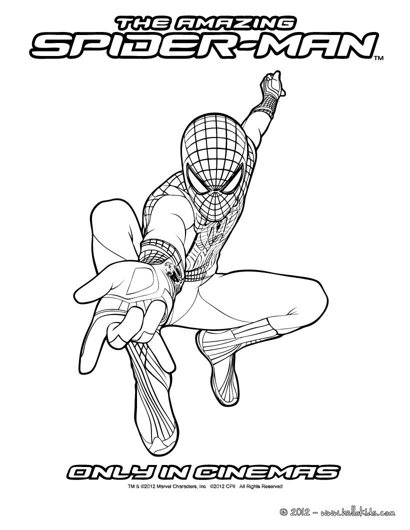 Desenhos para colorir de desenho para colorir e pintar the amazing spiderman  