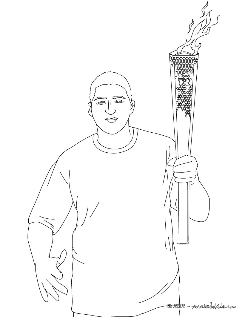 Desenhos para colorir de desenho da tocha olimpica para colorir